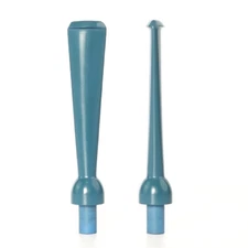 2pcs Straight Saddle Ebonite Vulcanite Stem Mouthpiece Freehand Tobacco Pipe DIY