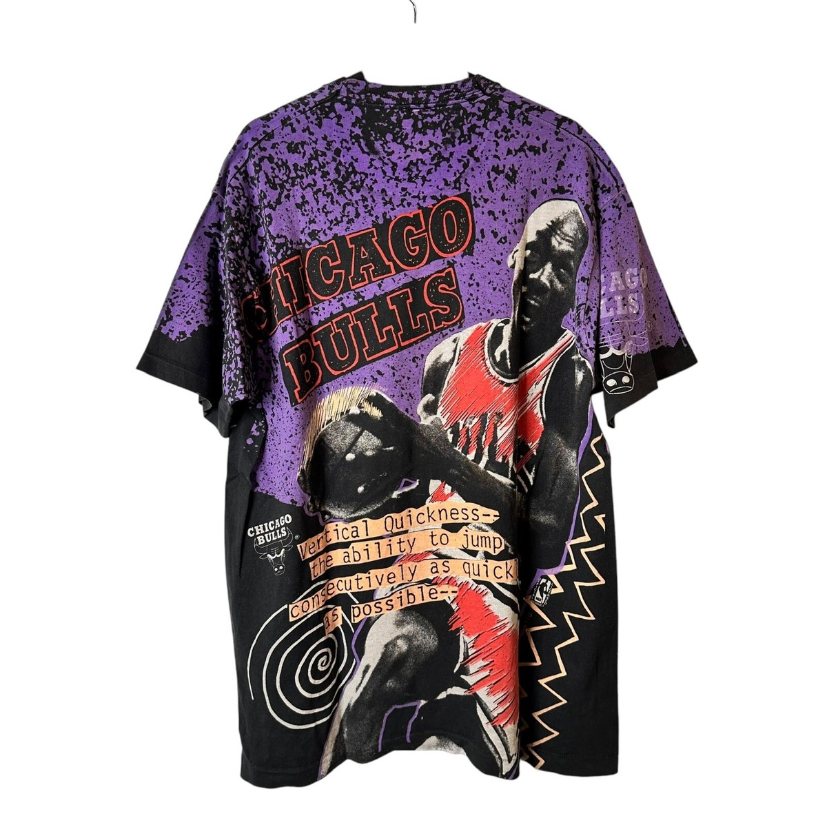 90s オーランドマジック nba スウェット 黒 XL VINTAGE 90s MAGIC JOHNSON TS MICHAEL JORDAN AOP T-SHIRT XL