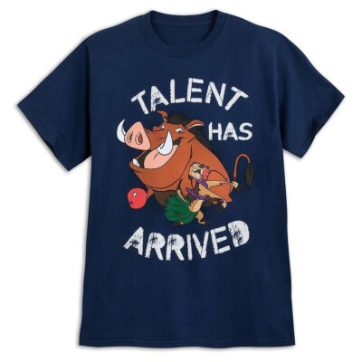 Disney Parks THE LION KING Shirt Timon & Pumbaa TALENT HAS ARRIVED Sz Small NWT