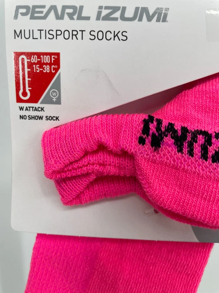 Calcetines multideporte Pearl Izumi para mujer Attack No Show talla M rosa gritando secado rápido Foto 3 de 4