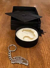 Nice Black Graduation Hat Cap Diploma Keychain Graduate Keychain In Gift Box