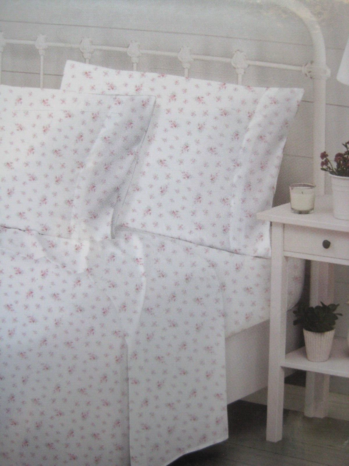 Rachel Ashwell The Farmhouse Shabby Chic White/Pink Floral 4pc Queen ...