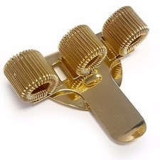 Triple Metal Pen Clip pen Holder with Pocket Clip Ideal For Doctors Gold