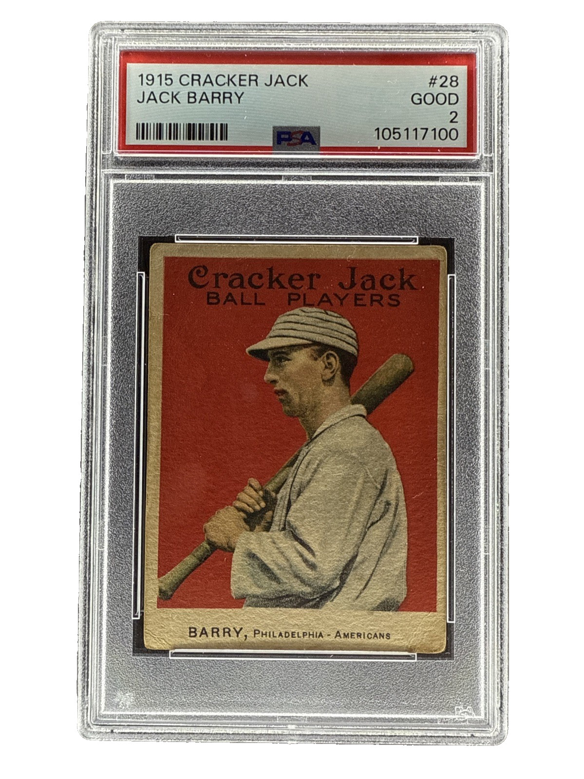 1915 Cracker Jack Jack Barry #28 PSA 2 Philadelphia Athletics
