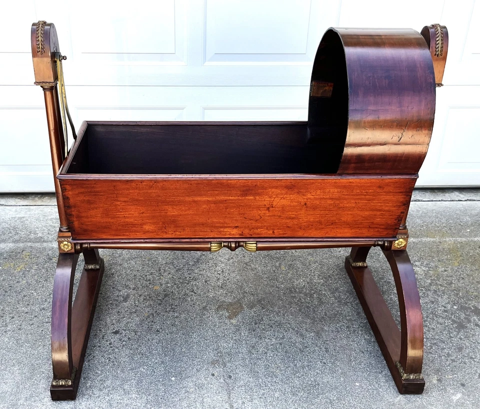 Early 19th Cent. Infant's Swinging Cradle & Stand Baby/Crib/Nursery - Image 2 of 4