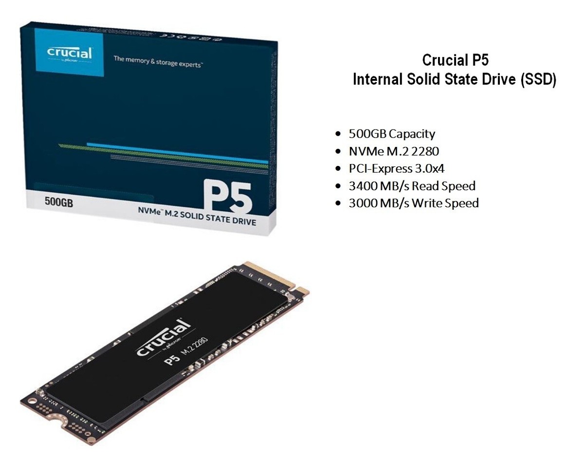 【新品】Crucial P5 CT500P5SSD8JP 500GB NVMe Crucial P5 500GB M.2 Internal SSD (CT500P5SSD8) for sale