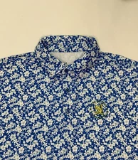 USGA Golf Shirt Men’s Blue Floral 122nd US Open Short Sleeve Polo Size Large