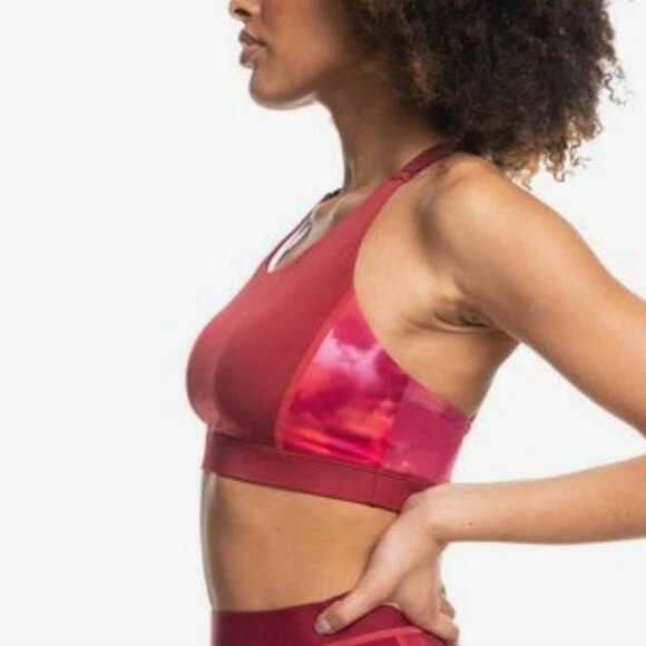 ROXY Red Mermaid Squad Sports Bra