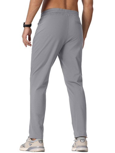 Men's Fleece Lined Jogger Sweatpants Water Resistant Winter Warm Athletic Pants - Picture 71 of 76