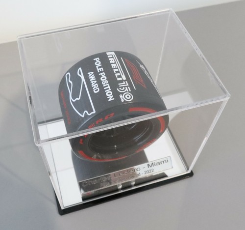 1/10th Charles Leclerc Miami 2022 Pirelli Pole Position Award Tyre Display - Picture 2 of 6