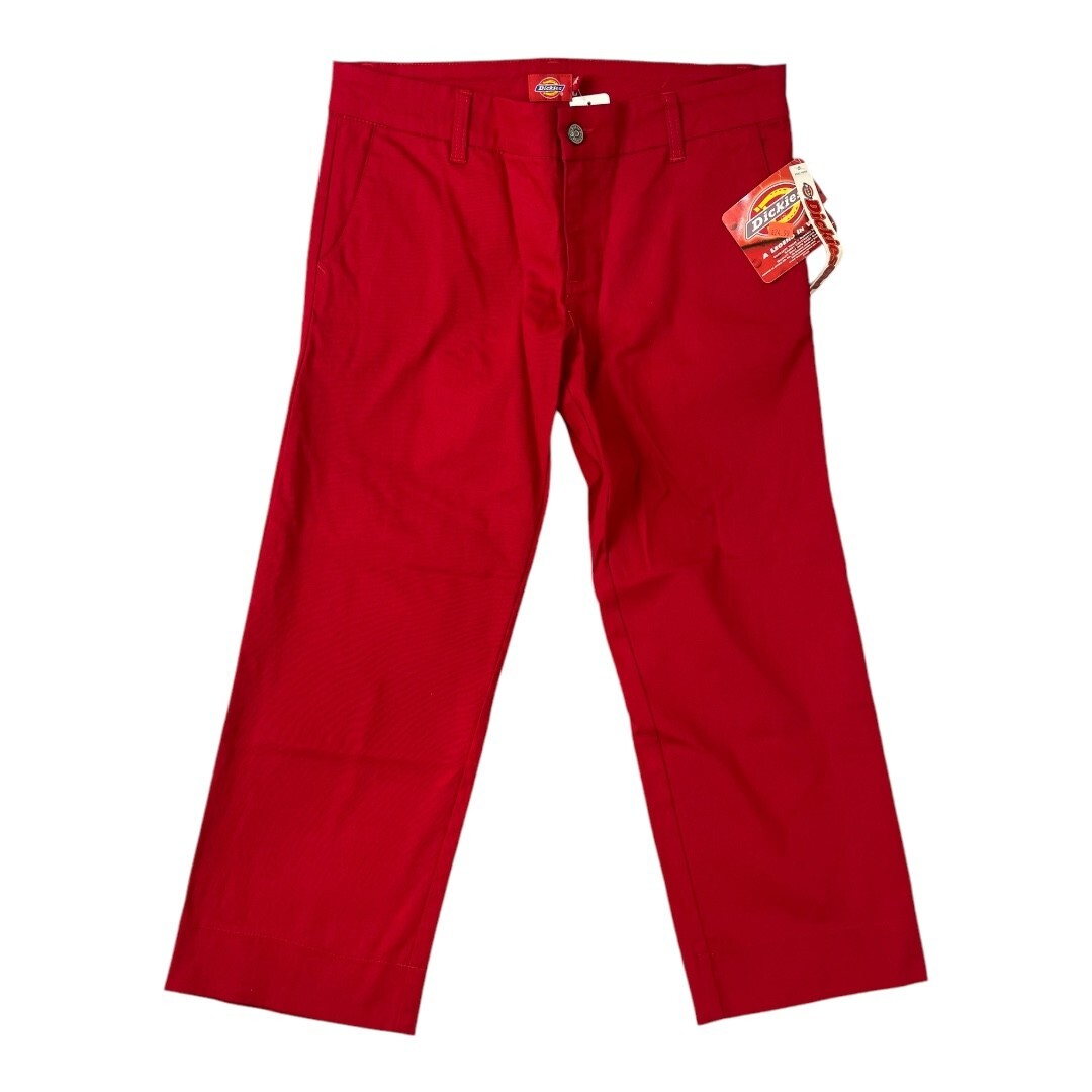 Vintage 80s Dickies DickieGirl NHH11 Red Flat Front Straight Vintage 80s Dickies DickieGirl NHH11 Red Flat Front Straight