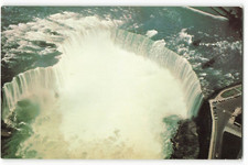 Postcard Aerial Natural Color View of the Horseshoe Falls, Niagara VTG ME2.