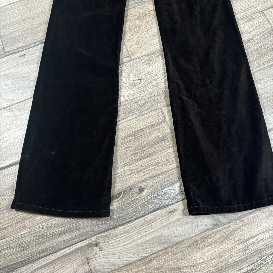 Pantalones de mezclilla David Kahn para mujer talla 8 marrón chocolate gamuza tiro bajo hechos en EE. UU. Foto 3 de 4