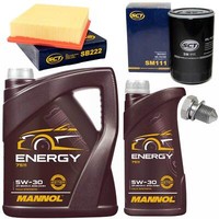 MotoröL Filter Set 5W-30 6 Liter + ÖLablassschraube FüR Audi A4 Avant RS4 380 PS