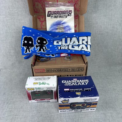 Marvel Collector Corps Guardians Galaxy Bobblers Scarf Mug Patch Pin Complete