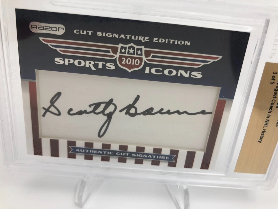 Coach SCOTTY BOWMAN CUT AUTO 2010 Razor Sports RARE/5 Card NHL RED WINGS HOF *** - Image 3 of 4