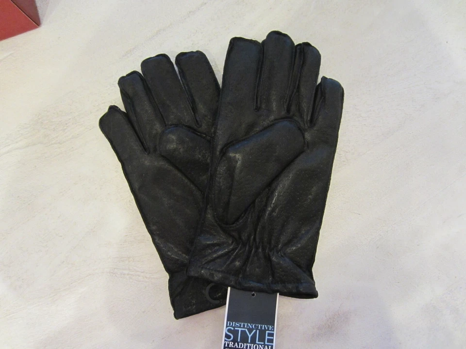 ¡Nuevo! Guantes de cuero negros para hombre, talla M medianos nuevos con etiquetas Foto 2 de 4