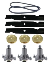 Husqvarna YTH2348 48" Mower Deck Parts Rebuild Kit Spindles Pulleys Blades Belt
