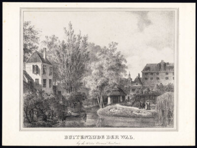 Antiker Druck - UTRECHT - STADTMAUER - WITTEVROUWENPOORT Hardenbergh - Houtman - 1830