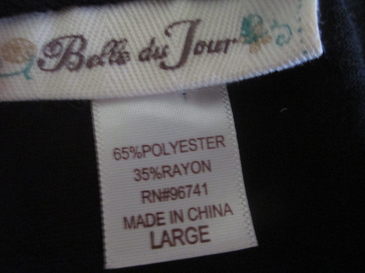 Belle Du Jour Womens Black Bling Sparkle S/S Top/Blouse NWOT Size