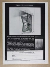 1976 Klipsch Klipschorn Speaker '32 Foot Bass Notes' vintage print Ad