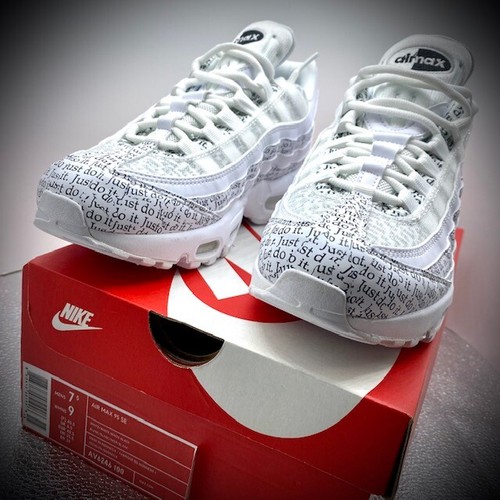 Nike Air Max 95 SE JDI Just Do It Pack White AV6246-100 Mens Size 7.5 New In Box - Picture 2 of 7
