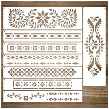Border Stencils for Painting on Wood, Furniture Stencil large, white