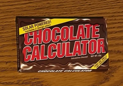 Scholastic Chocolate Bar-Shaped Solar-Powered Calculator
