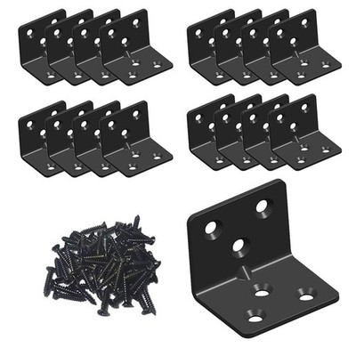 Black Stainless Steel Shelf Bracket,Joint Right Angle Bracket,L Shape Heavy D...