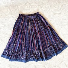 Vintage 80s Floral Pleated Prairie Cottagecore Western Skirt - Jones of Dallas