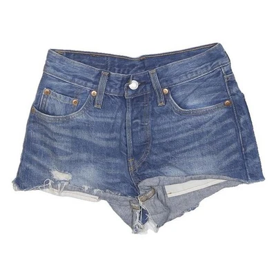 LEVI'S Shorts en Jean Bleu Décontracté Cut-Off S W26 Délavés - Photo 1/4