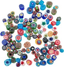 Fusible Millefiori Glass, 50g, 110PCS for Microwave Kiln, Crafting Supplies