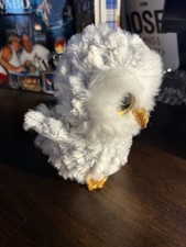 Ty Beanie Boos Owlette Gray Owl Gold Glitter Beak and Feet 6" plush New
