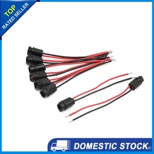 Pack of 8 Car T5 Lamp Dashboard Indicator Light Socket Bulb Harness Wire Socket