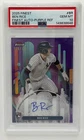 2025 Topps Finest Ben Rice Purple Refractor Auto /125 Yankees PSA 10