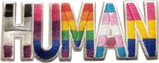 Pride LGBTQ Patch with Flags Colorful, 4 inches - Iron On/Sew 4 inches, HUMAN 