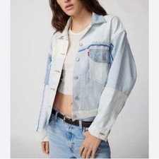 Levi's Light Blue Denim Oversized Jacket Size XS