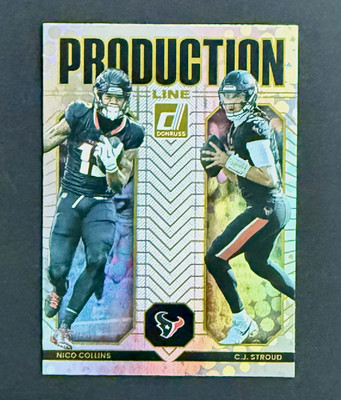 Panini 2025 Donruss Production Line Nico Collins / C.J. Stroud Texans #11