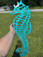 Custom Laser Metal Seahorse Wall Art