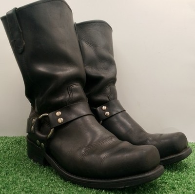 Double H HH Boot Company Mens Size 9 2E Wide Black Leather Harness Made In USA