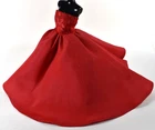 Vintage Barbie 12" Fashion Doll Red Ball Gown Dress with Tulle' Under Skirting
