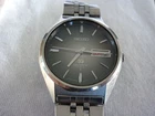 VINTAGE SEIKO QUARTZ WATCH SQ 4004 MENS DAY DATE GRAY DIAL NEW BATTERY