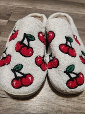 Cherry Plush Indoor Slippers Size 40-41 W
