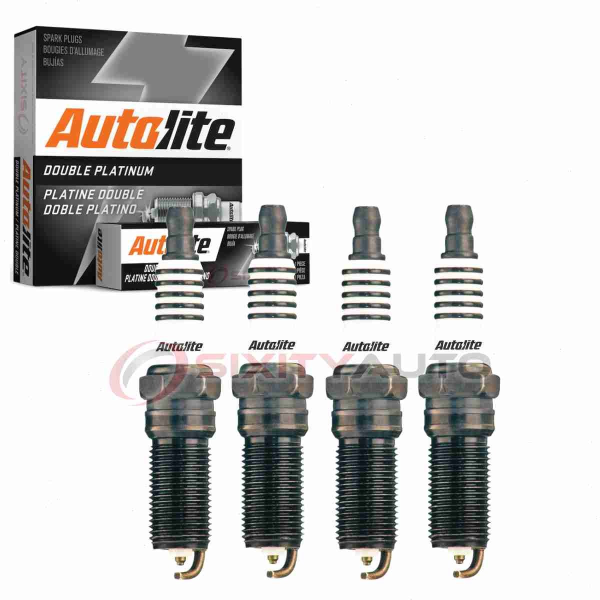 4 pc Autolite Double Platinum Spark Plugs for 2006-2009 Ford Fusion 2.3L L4 gc