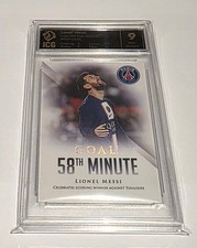 2023 Futera 58th Minute Goal Soccer Card Lionel Messi Cracked Ice 02/05