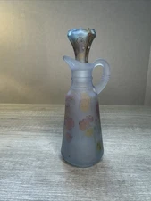 Frosted Glass Oil and Vinegar Cruet with Stopper