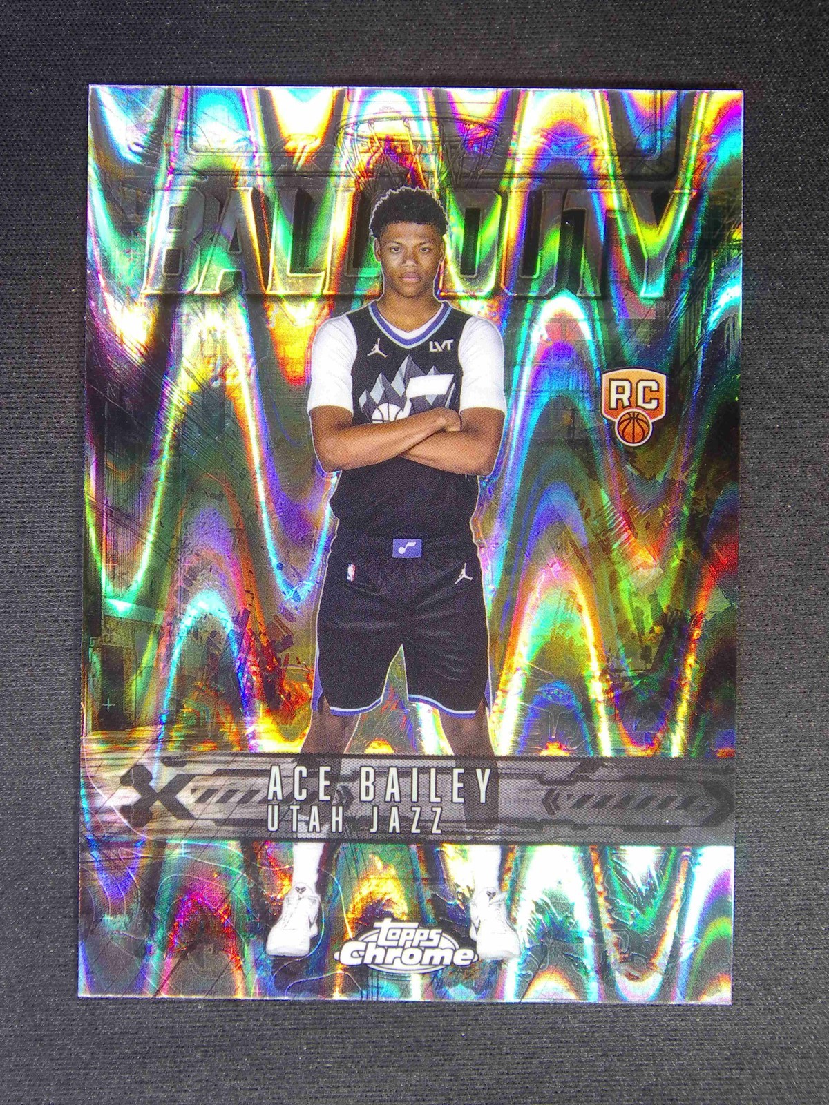 2025-26 Topps Chrome Ace Bailey RC Rookie Ball Of Duty RayWave