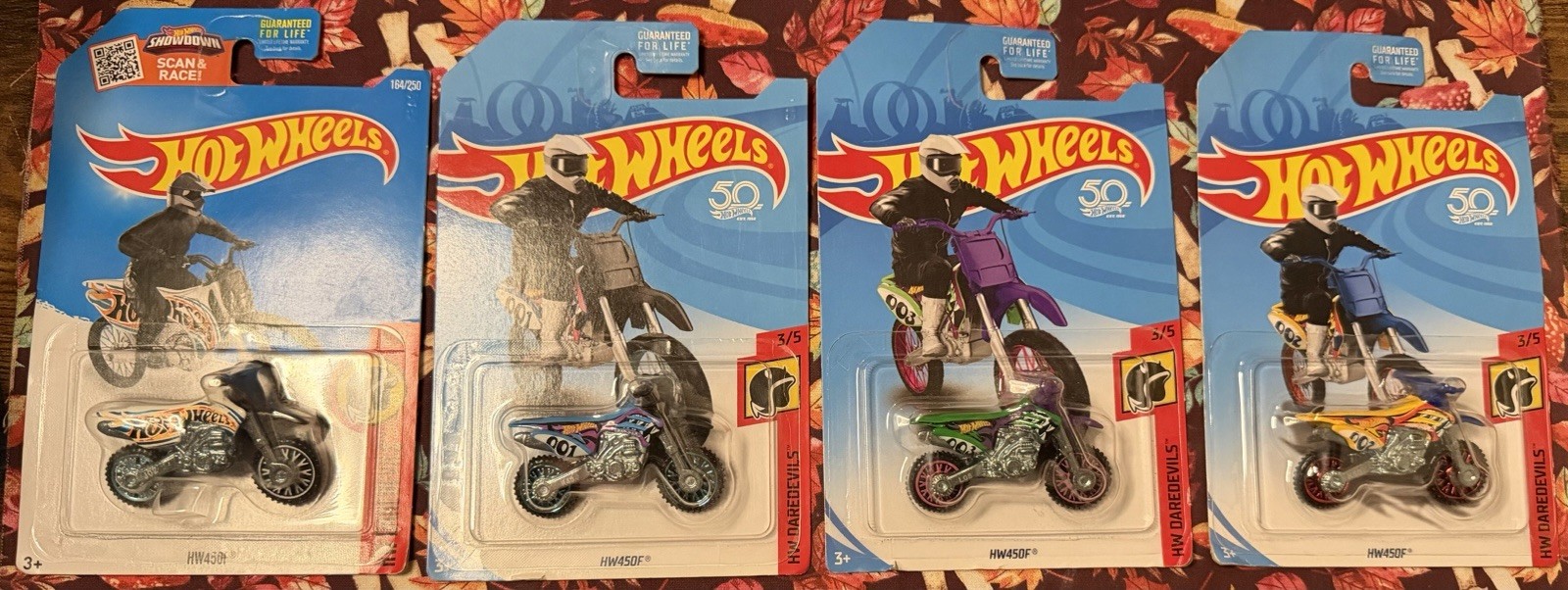 Hot Wheels HW Daredevils Hw450f Diecast Set of 4 3/5 Are 2017 The 4/10 Is 2015
