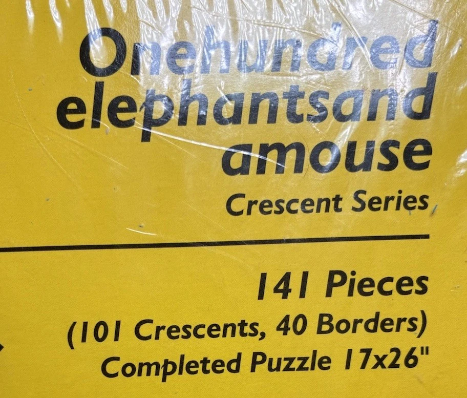 Quebra-cabeça Tesselz cem elefantes e um rato 141 peças novo - Imagem 3 de 4