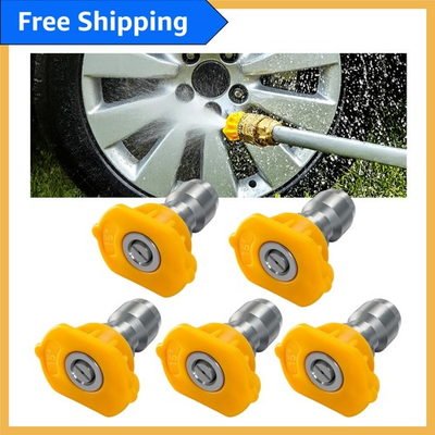 #ad Pack of 5 15 Degree Stainless Steel Nozzles for High Pressure Washers 2500 PSI $12.99